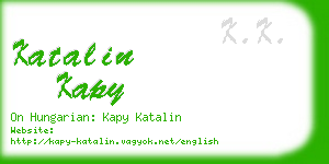 katalin kapy business card